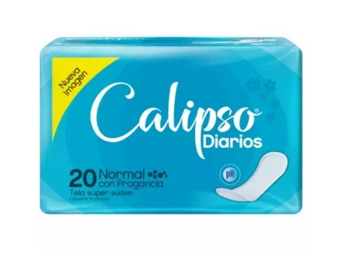 PROTECTORES DIARIOS CALIPSO 20NORMAL  C/FRAGANCIA X20 CELESTE